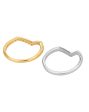 Carlton London Gold & Silver Plated Set Of 2 Contemporary Finger Rings For Women Online Sale