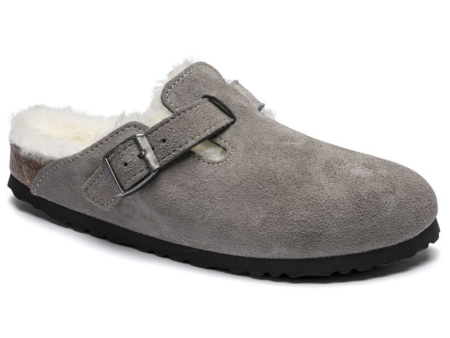 Birkenstock Boston Shearling Suede Leather Narrow Online