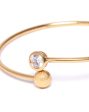 Carlton London-Gold Plated Cz-Studded Cuff Bracelet For Women Hot on Sale