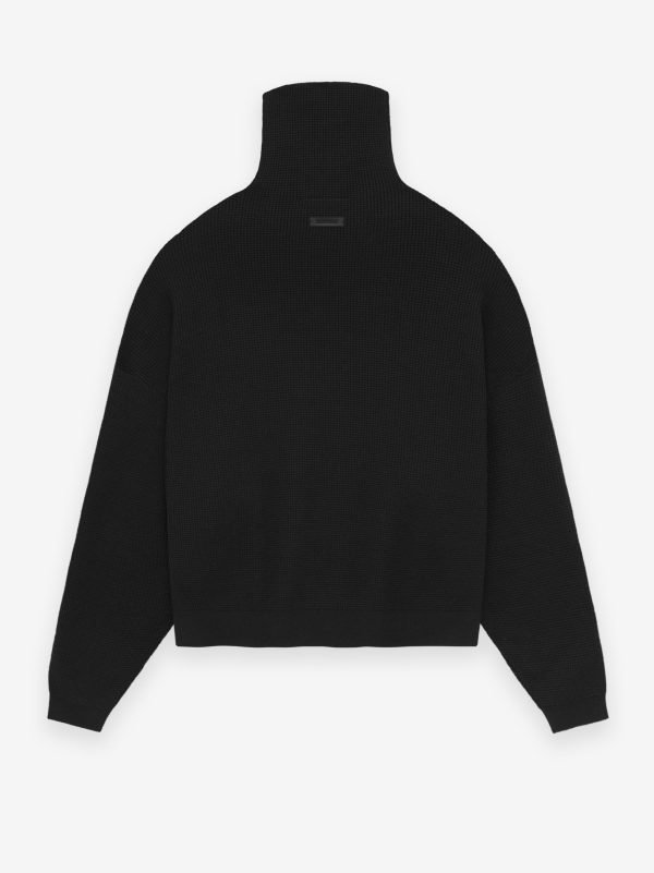 Womens Waffle Turtleneck For Cheap