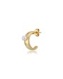 Carlton London 18Kt Gold Plated Classic Half Hoop Earrings With Pearl Cheap