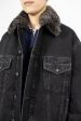 Padded Denim Jacket Black on Sale