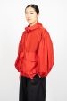 Puff Sleeve Cargo Jacket Red Supply