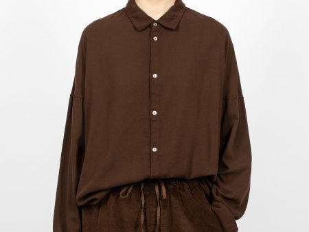 U1257 Unisex Collar Shirt Coffee Sale