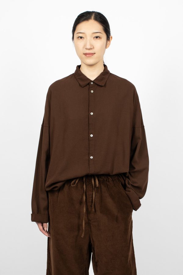 U1257 Unisex Collar Shirt Coffee Sale