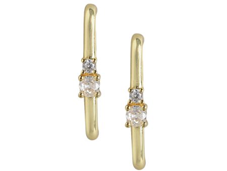 Gold Plated With Cz Ear Lobe Earring For Women Online now