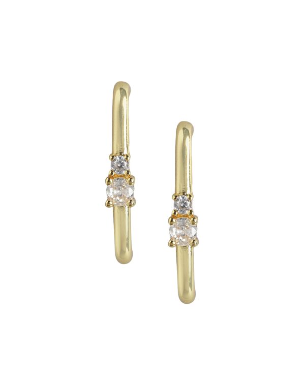 Gold Plated With Cz Ear Lobe Earring For Women Online now