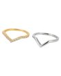 Carlton London Gold & Silver Plated Set Of 2 Contemporary Finger Rings For Women Online Sale