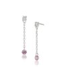 Carlton London  Rhodium Plated Drop Earrings Dangling Cz Cheap