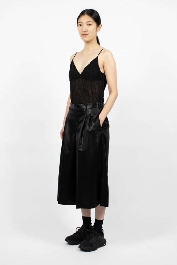 Pleat Culottes Black Online Hot Sale