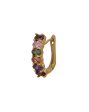 Carlton London Gold Plated Multicolored Stone Circular Huggie Hoop Earring For Women For Cheap