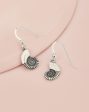 925 Sterling Silver Rhodium Plated And Oxidised Drop Earring For Women Hot on Sale