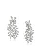 Premium Cz With Rhodium Plated Contemporary Drop Earring For Cheap