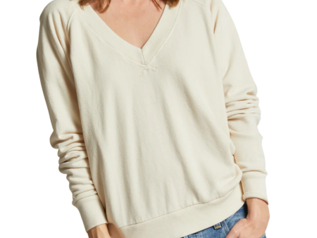 Perfect White Tee Sinead Relaxed Terry V-Neck Sweatshirt Supply