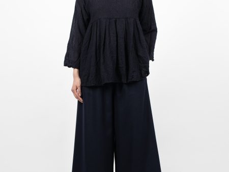 Wide Pyjama Trouser Navy Blue For Cheap