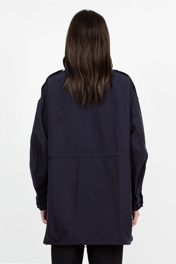 Bickle Gabardine Coat Navy For Cheap