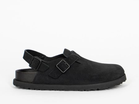 Tokio Suede Clog Black Discount