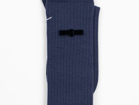 ANP-118AHS Ribbon Knee Sock Navy Hot on Sale