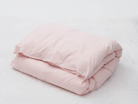 Percale Double Duvet Cover Petal Pink Online now