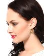 Carlton London Gold Plated Crescent Hoop Earring For Women Supply