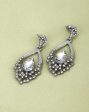 Rhodium Plated With Crystal Fancy Drop Earring For Women Sale