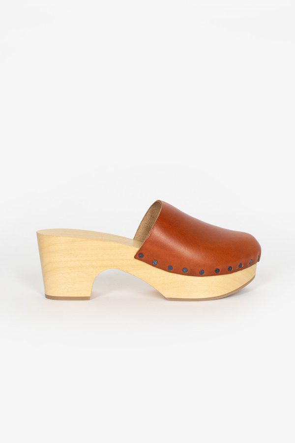 Leather Heeled Clog For Sale