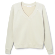 Perfect White Tee Sinead Relaxed Terry V-Neck Sweatshirt Supply