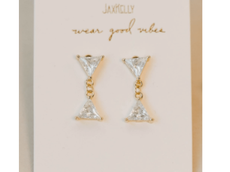 Socialite - Dual Triangle Drop Earrings Online Sale