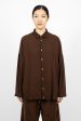 U1257 Unisex Collar Shirt Coffee Sale