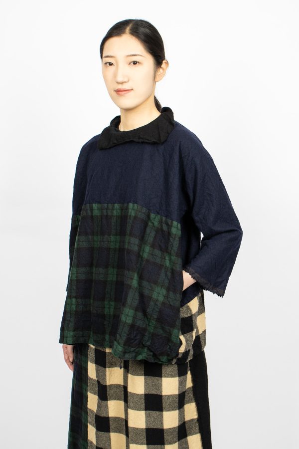 Triton Washed Patch Shirt Navy Tartan Check Online now