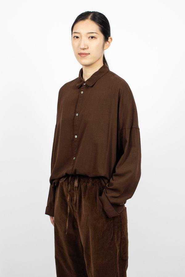 U1257 Unisex Collar Shirt Coffee Sale