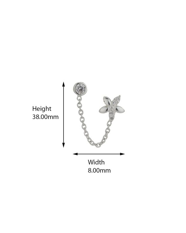 Carlton London 925 Sterling Silver Rhodium Plated  Stud Earring For Women Online now