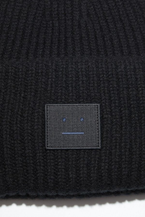 Ribbed Knit Beanie Black For Cheap