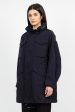 Bickle Gabardine Coat Navy For Cheap