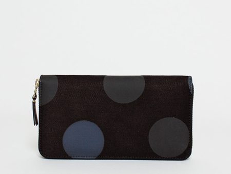 SA0111RD Classic Compartment Purse Black Dot For Discount