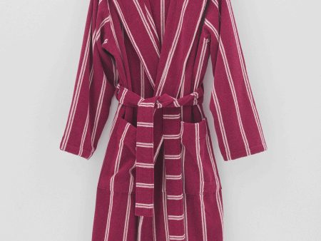 Hooded Bathrobe Venice Stripe on Sale