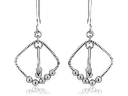 Carlton London 925 Sterling Silver Rhodium Plated Contemporary Drop Earring Online now