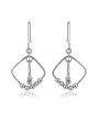 Carlton London 925 Sterling Silver Rhodium Plated Contemporary Drop Earring Online now