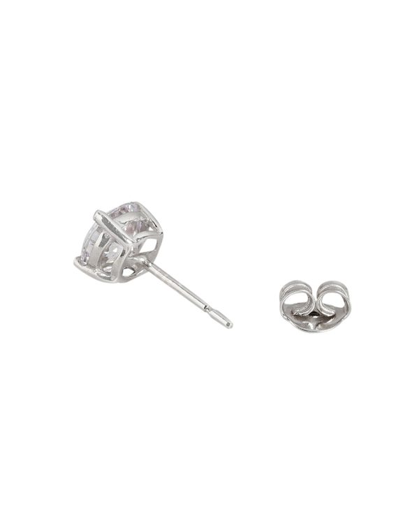 925 Sterling Silver Set Of 3 Rhodium Plated  With Zirconia-Pearl Stud Earring For Cheap