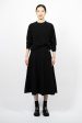 Wool Blend Midi Skirt Black For Cheap