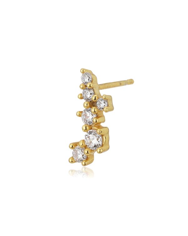 Carlton London Gold Plated Cz Stud Earring For Women For Sale