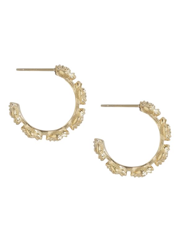 Gold Plated Stylish Half Hoop Earring For Women on Sale