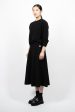 Wool Blend Midi Skirt Black For Cheap