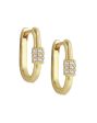 18Kt Gold Plated With Cz Stylish Hoop Earring For Women Hot on Sale