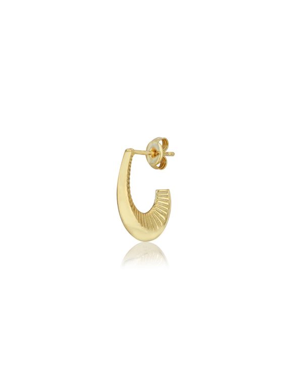 Carlton London 18Kt Gold Plated Crecent Half Hoop Earring Cheap