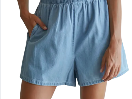 Wide Leg Denim Shorts Cheap