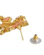 Gold Plated Pearl Enamel Chandelier Jhumka Earring For Women Sale