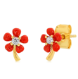 Enamel Flower Stud Earring For Cheap