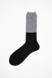 ANP-92M Two Tone Rib Sock Black Grey For Sale