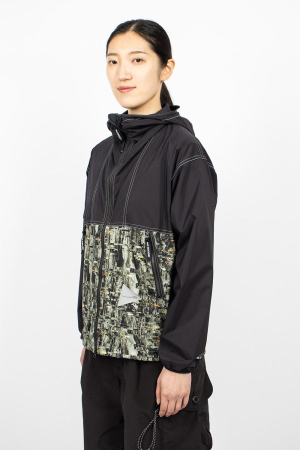 Pertex Printed Wind Jacket Black Online now